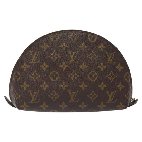 LOUIS VUITTON Monogram Trousse Demi Ronde Cosmetic Pouch M47520 LV Auth 126544 - Picture 3 of 16